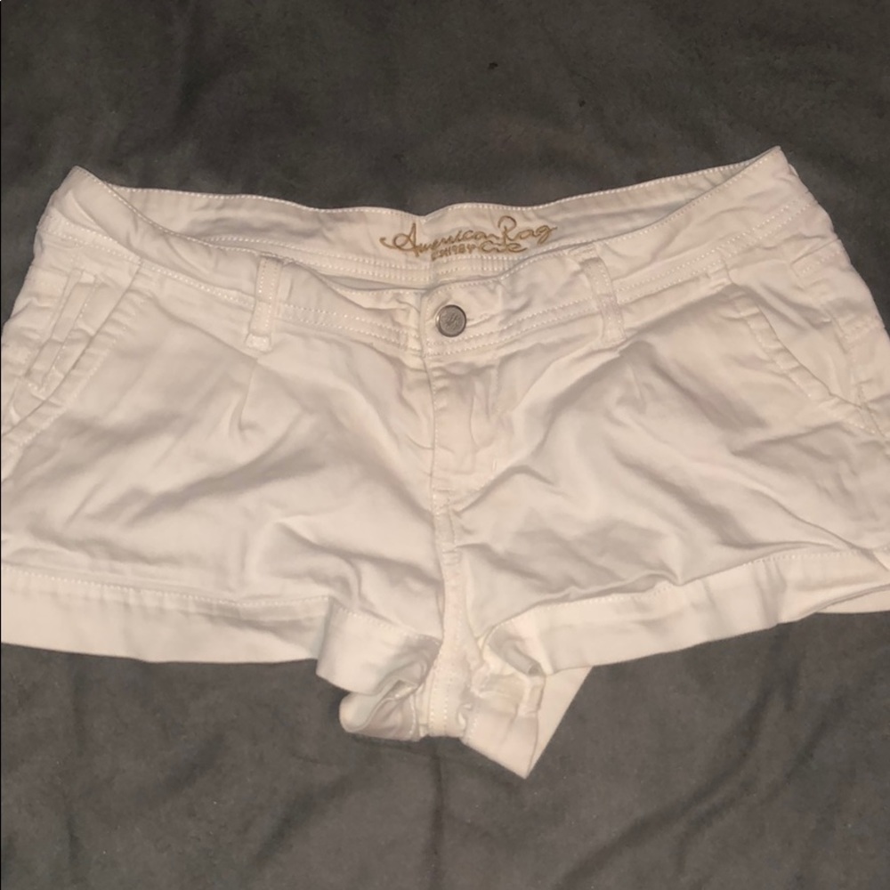 White denim shorts
